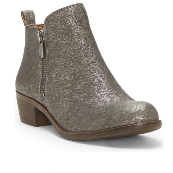 Lucky Brand Shoes - Lucky Brand Basel Booties Pewter EUC